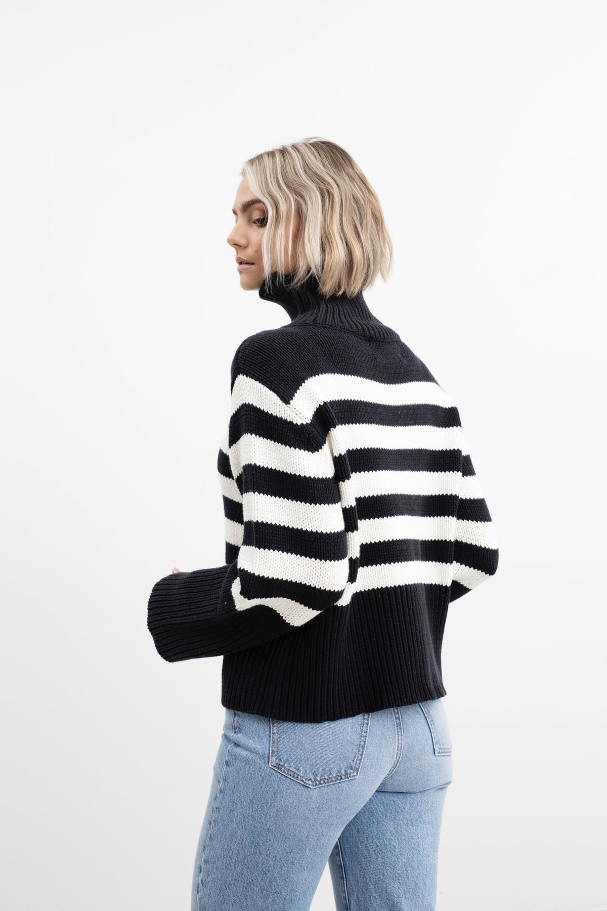Koster Stripe Knit - Navy