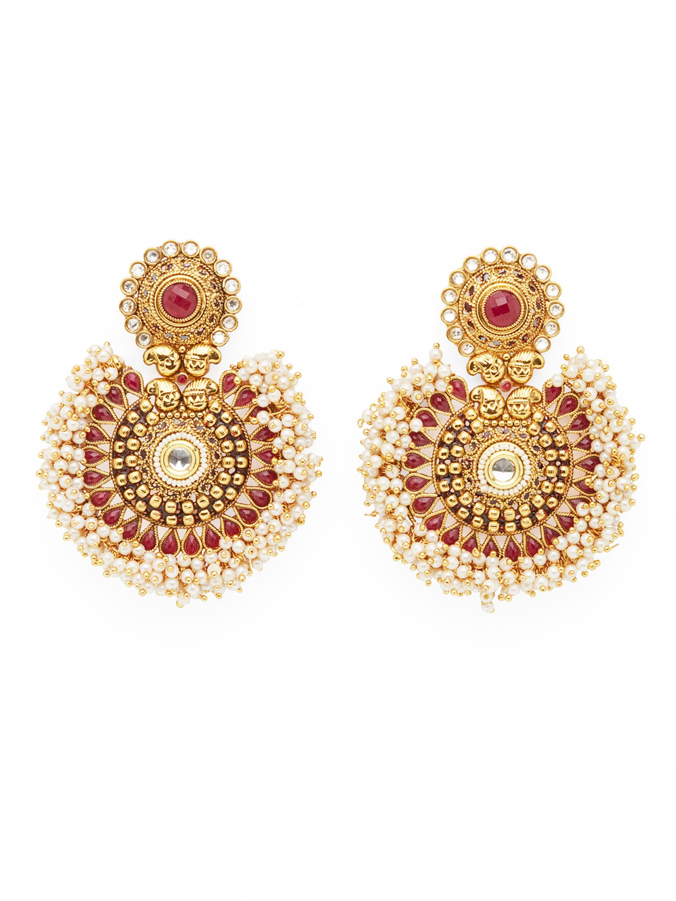 The Large Tanushri Earrings - Red - Miss Mathiesen - Smykker - VILLOID.no