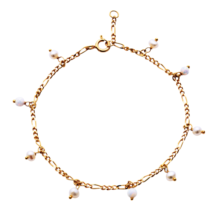 Lula White Bracelet - Gold - Maanesten - Tilbehør - VILLOID.no
