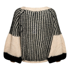 Liana Knit Sweater - Cream/Black