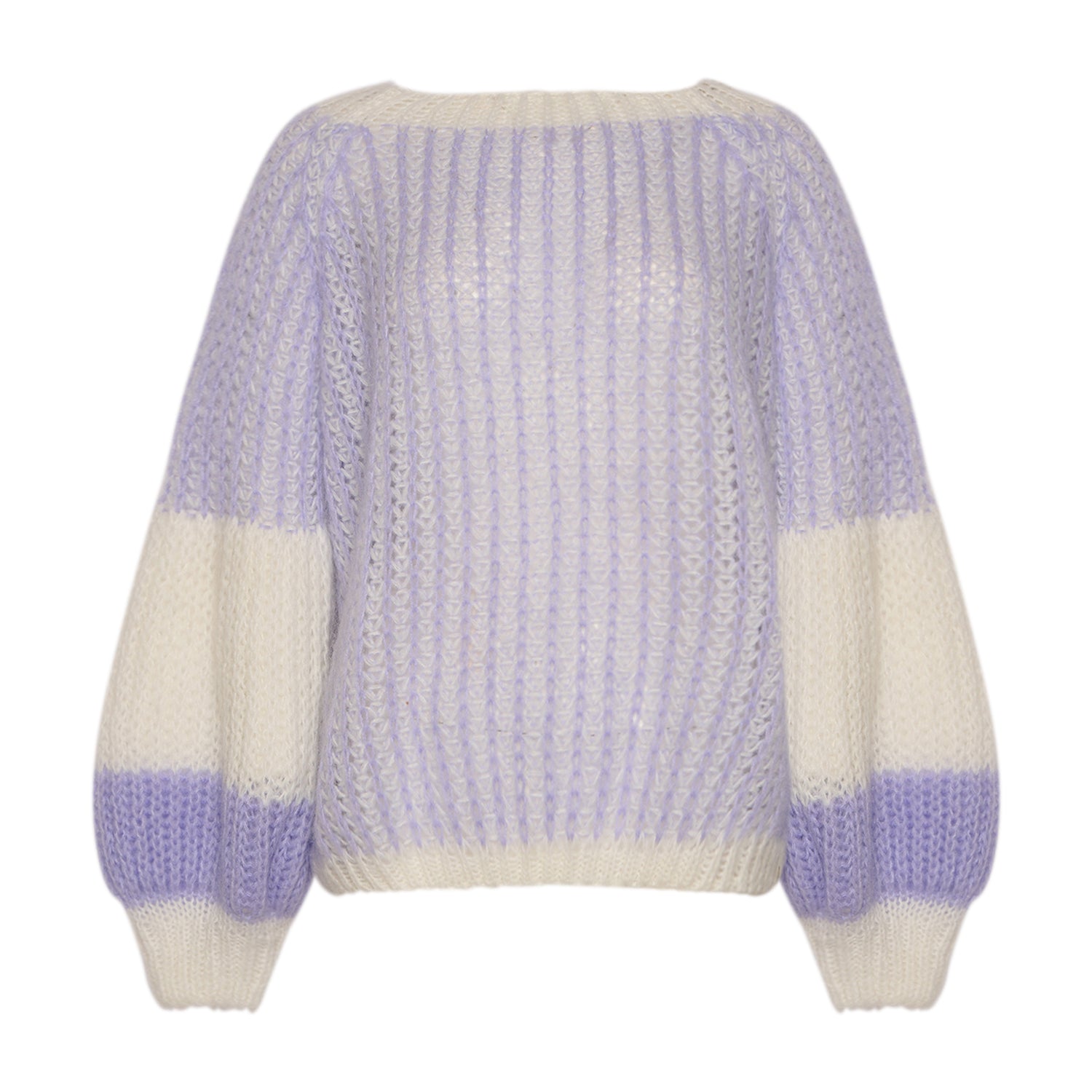 Liana Knit Sweater - Lavender/White