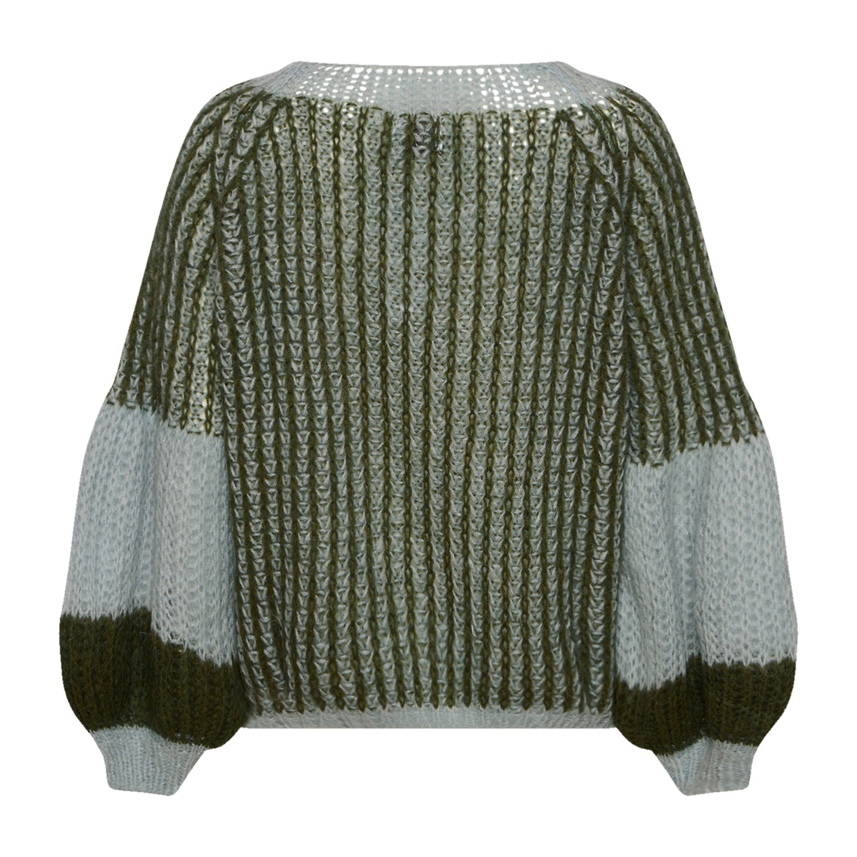 Liana Knit Sweater - Light Blue/Army