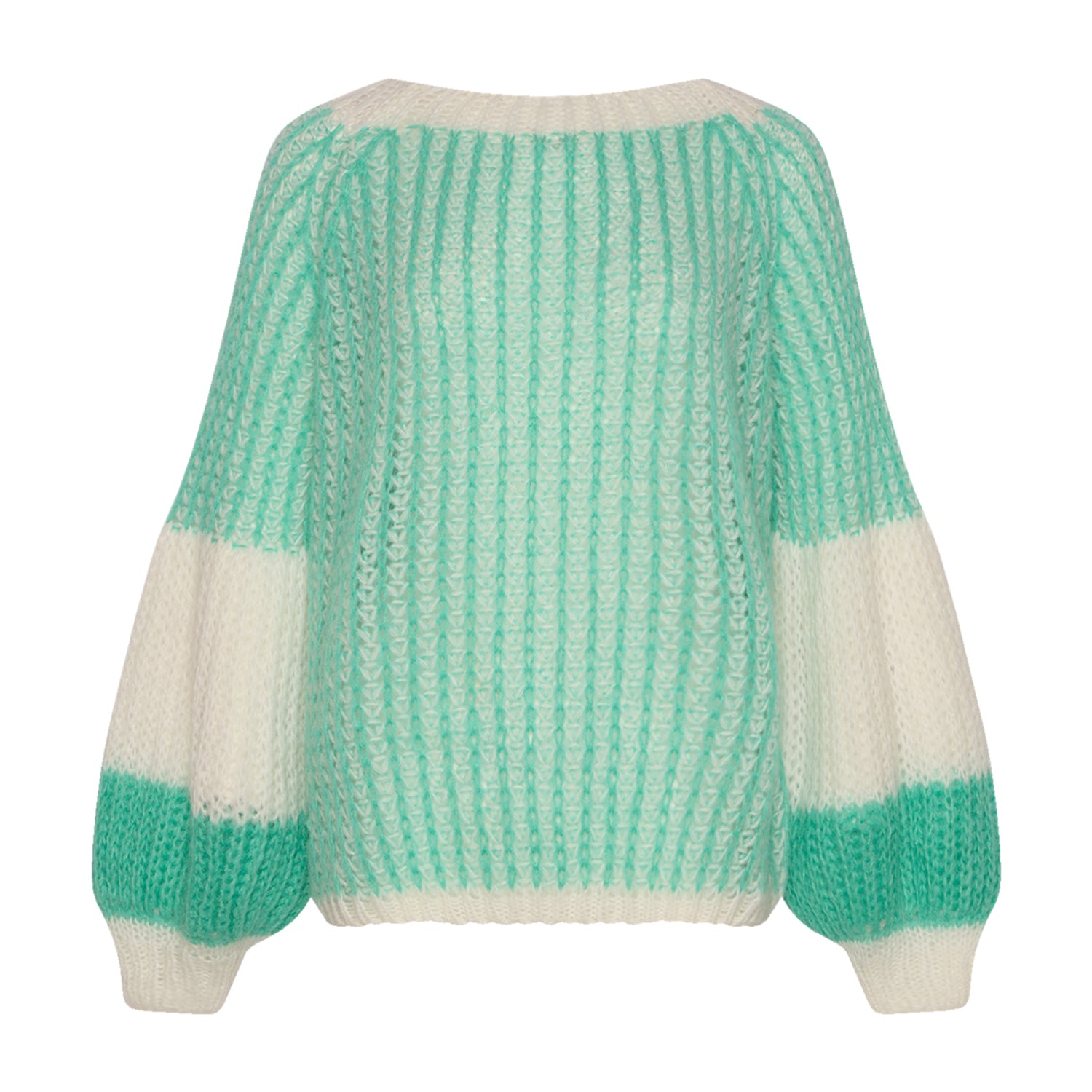 Liana Knit Sweater - Mint/White