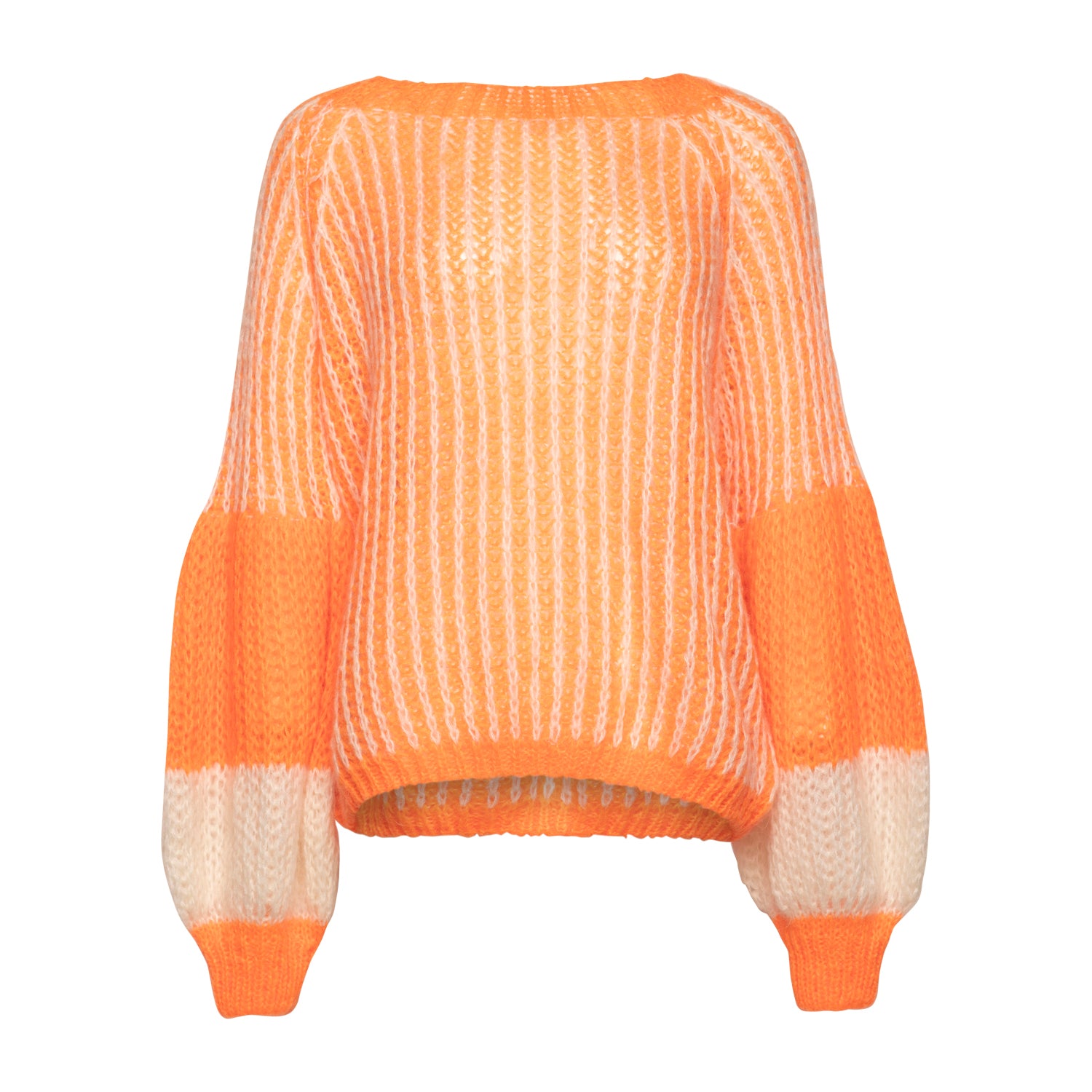 Liana Knit Sweater - Orange/Vit