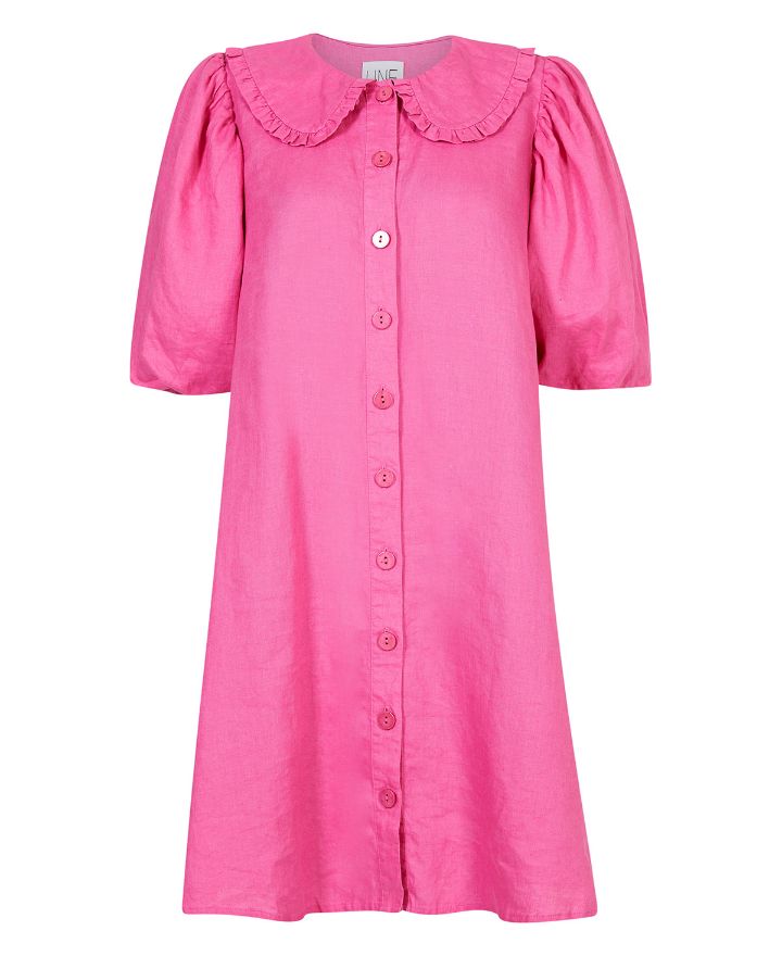 Lovely Linendress - Strong Pink
