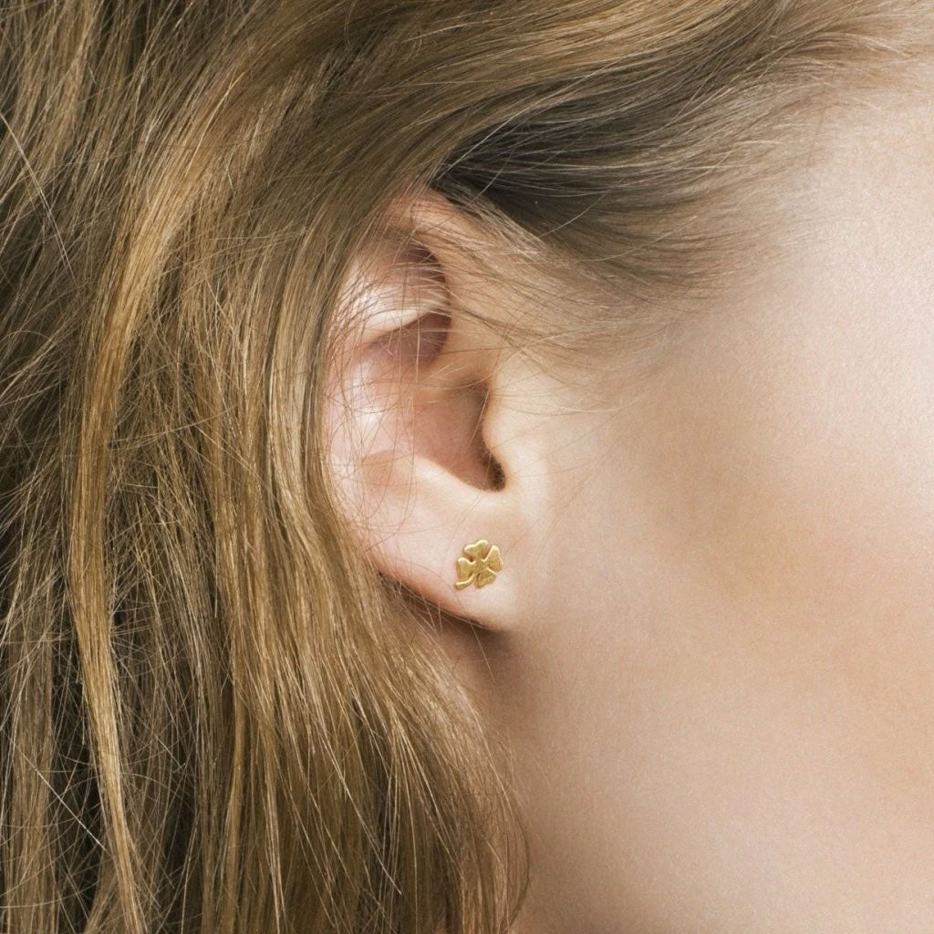 Organic Clover Studs - 925S/GP/M
