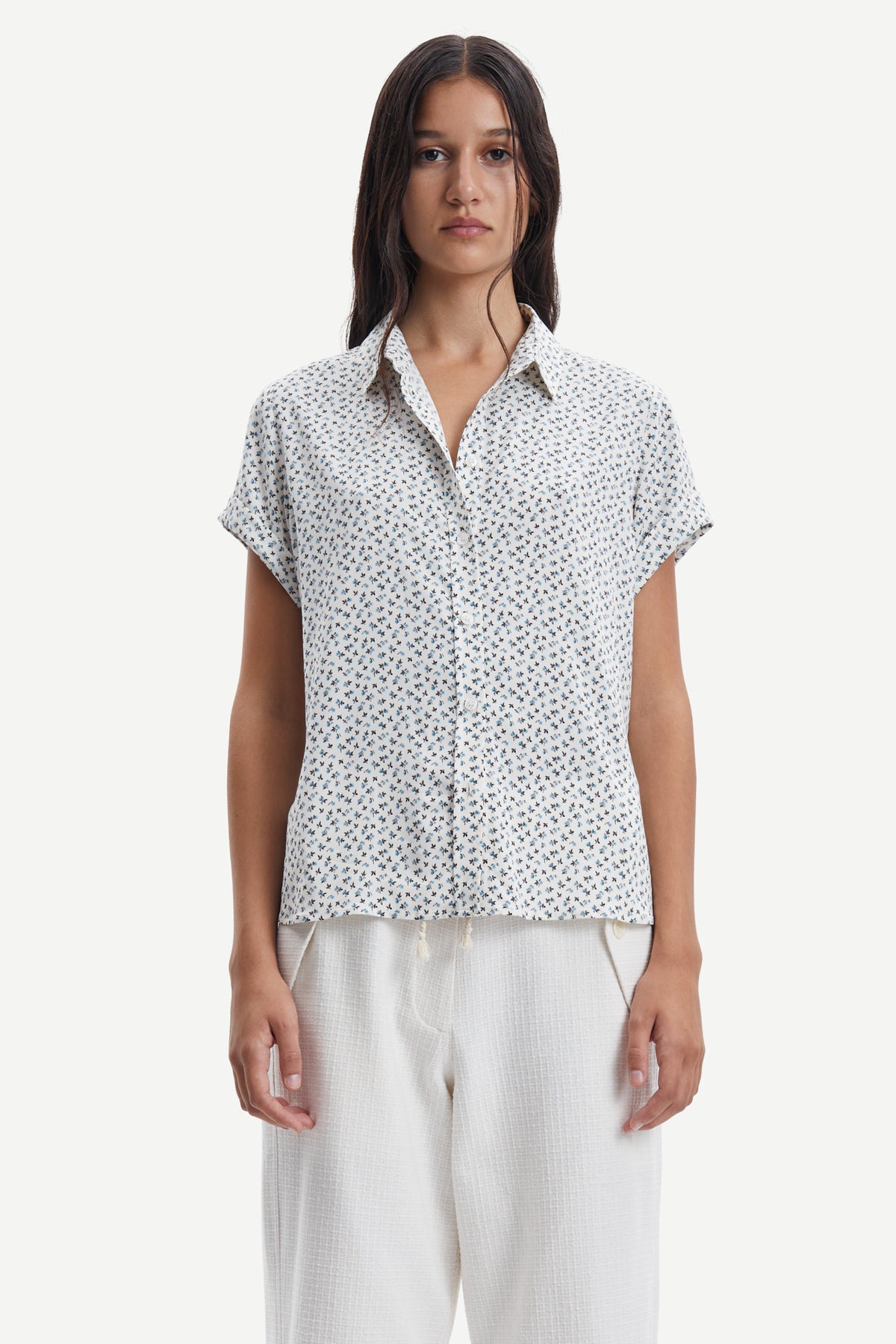 Majan Ss Shirt Aop 9942 - Bluebell