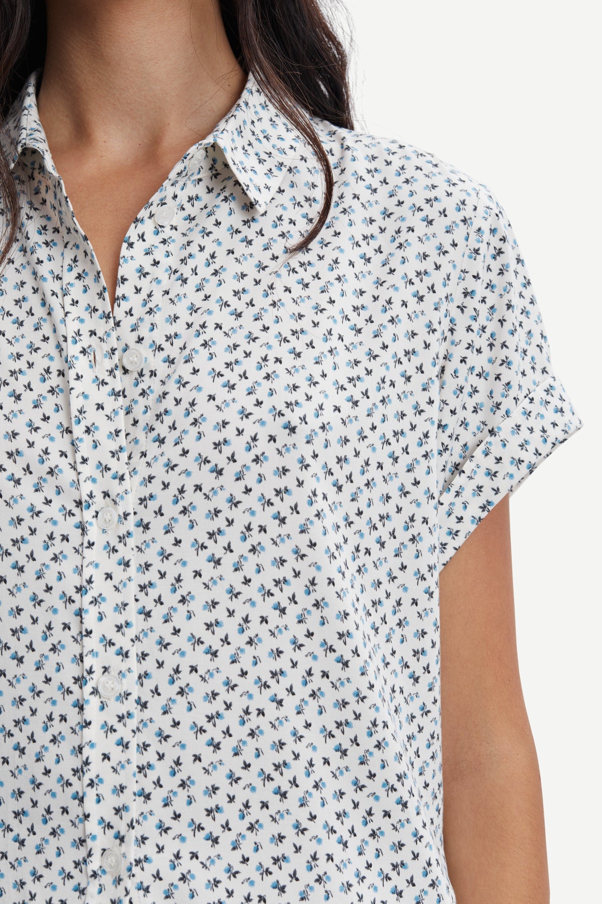 Majan Ss Shirt Aop 9942 - Bluebell