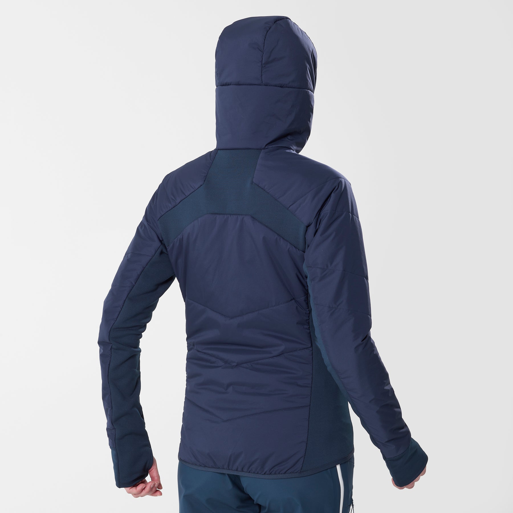 M White Primaloft Hoodie - Saphir