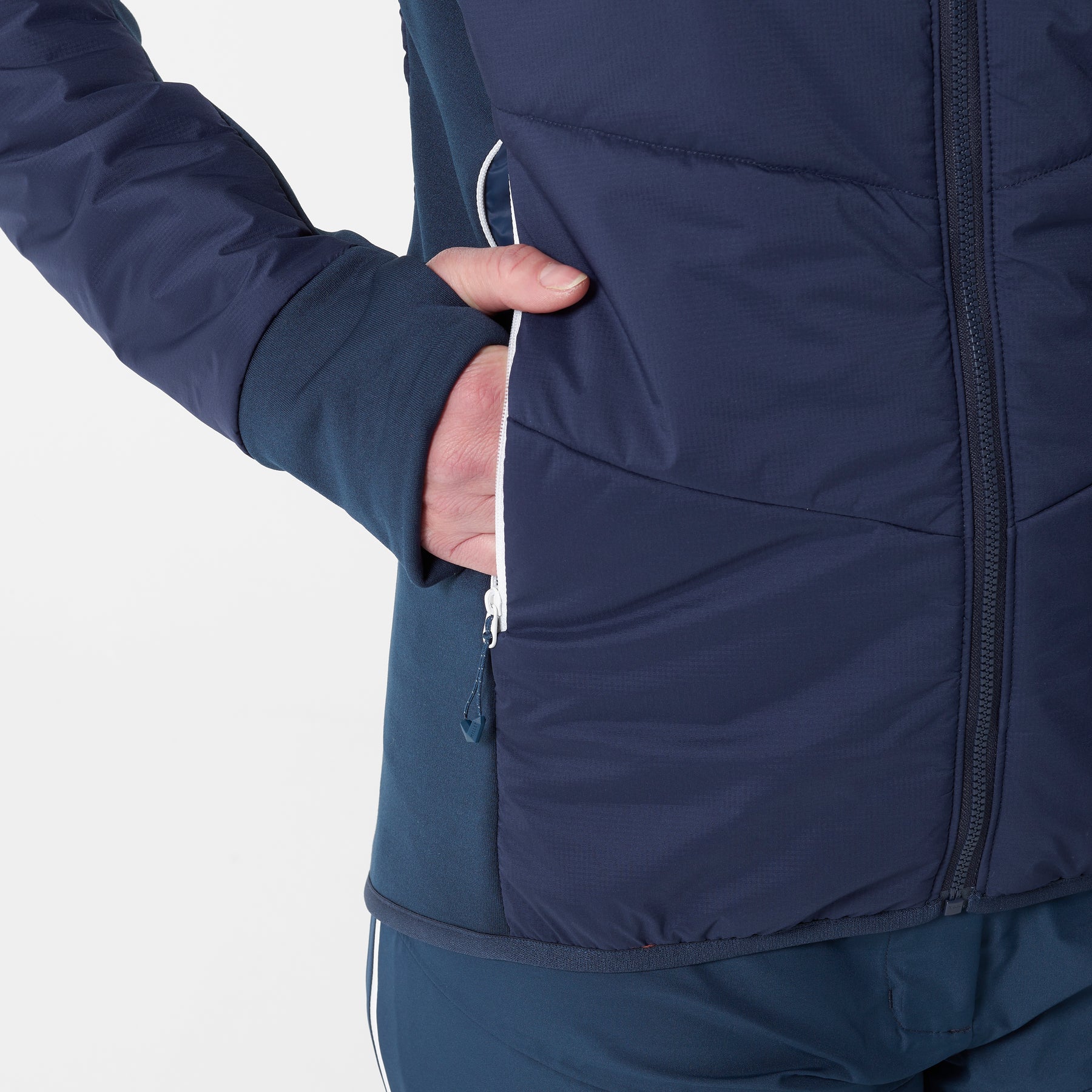 M White Primaloft Hoodie - Saphir