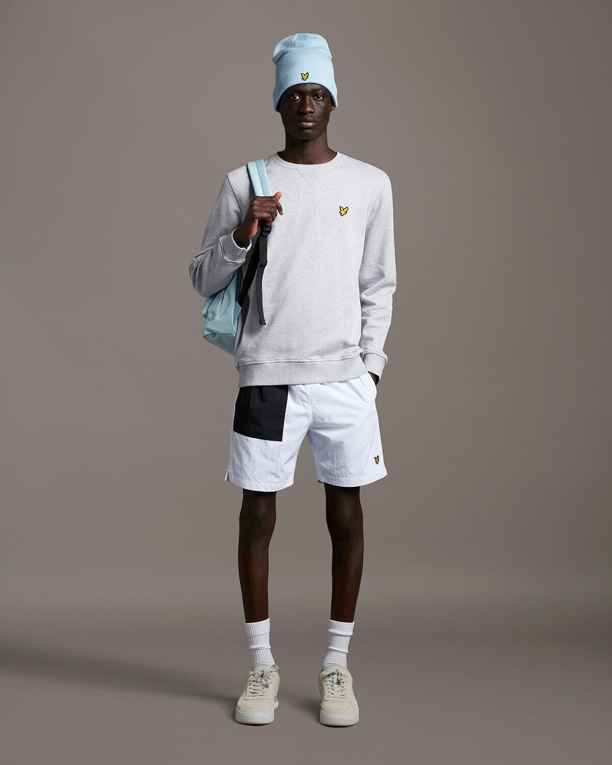 Crew Neck Sweatshirt - Light Grey Marl