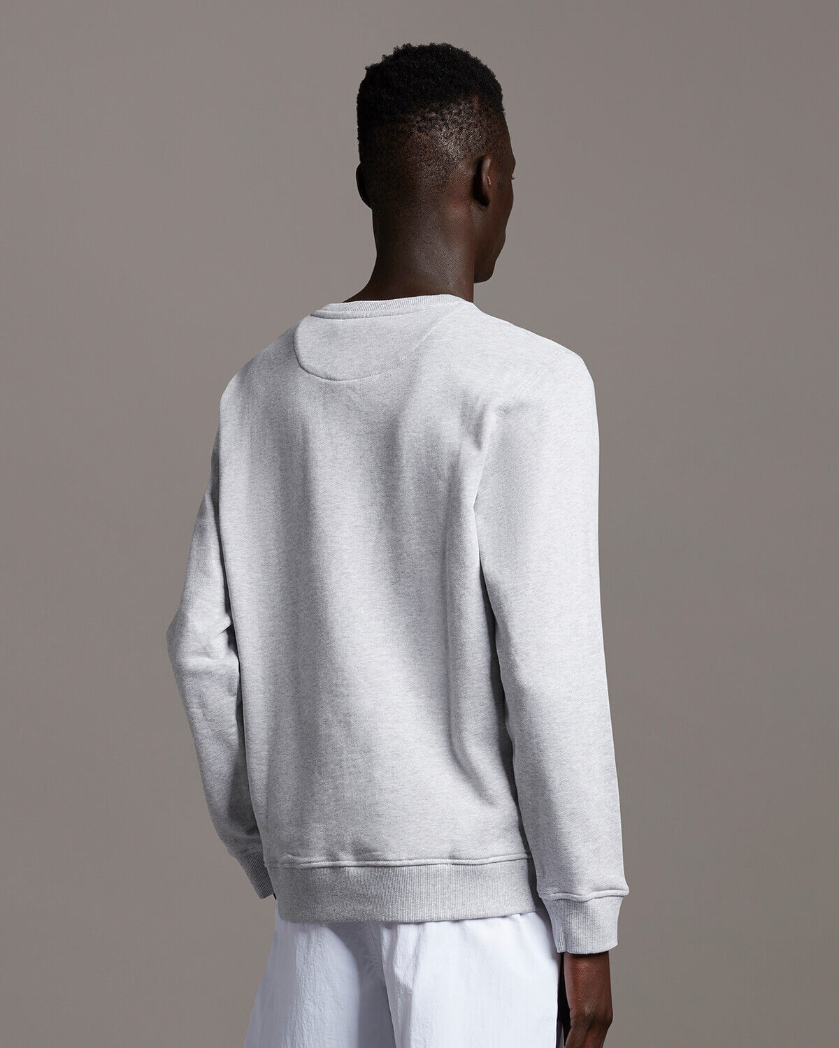Crew Neck Sweatshirt - Light Grey Marl