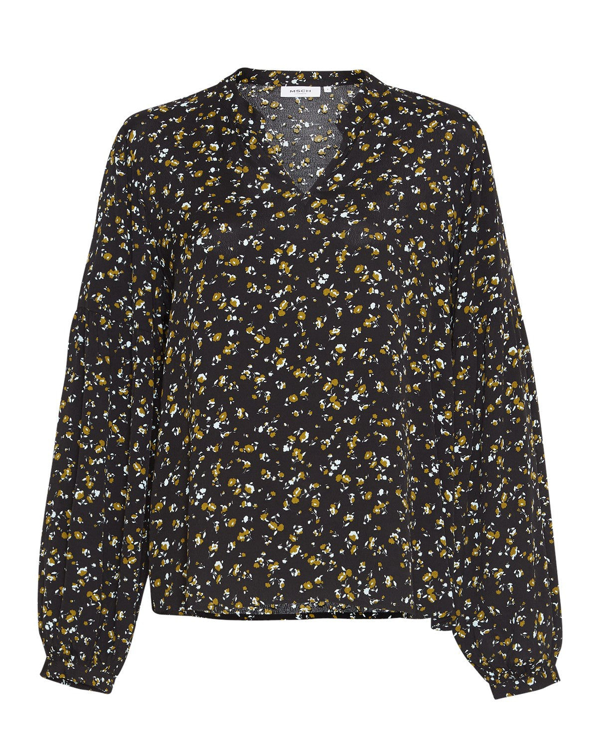 Bellaris Jalina Top Aop - Black Flowers