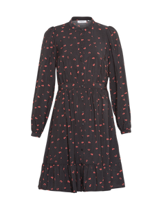 Vinaya Ladonna Shirt Dress Aop - Black Flower