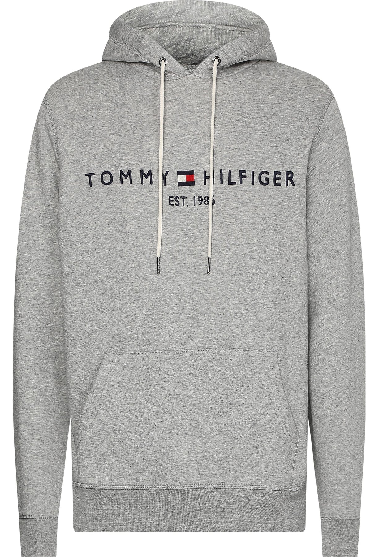 Core Tommy Logo Hoody - Cloud HTR