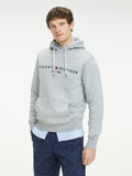 Core Tommy Logo Hoody - Cloud HTR