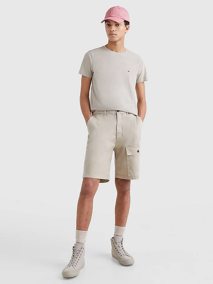 Stretch Slim Fit Tee - Stone