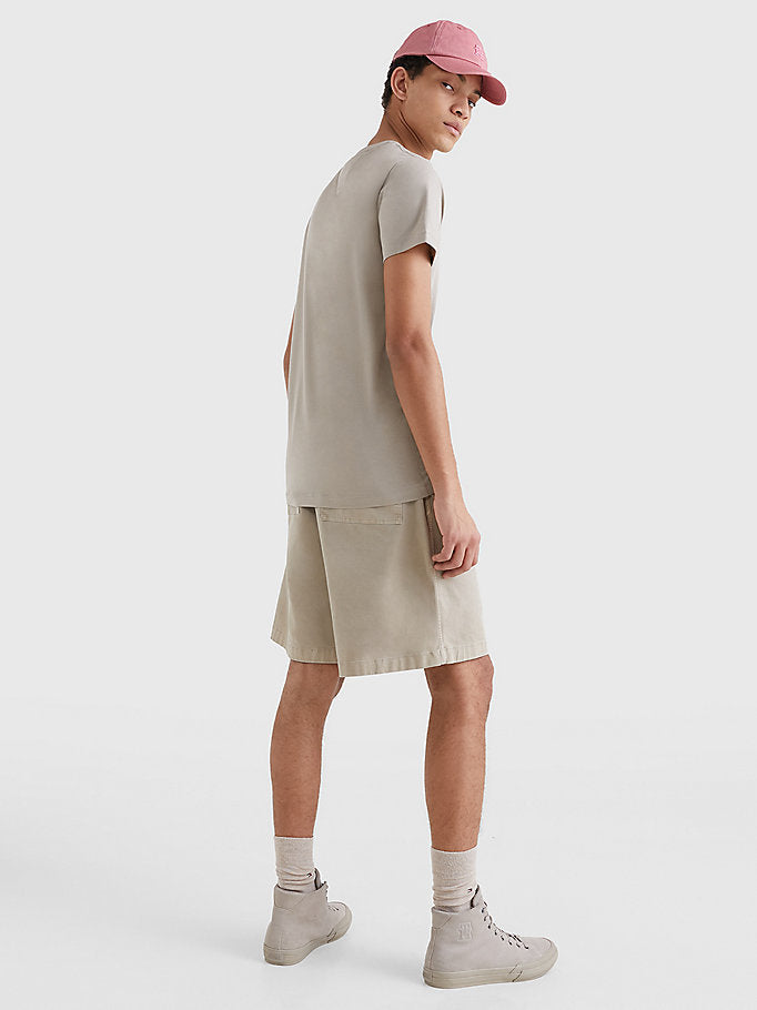 Stretch Slim Fit Tee - Stone