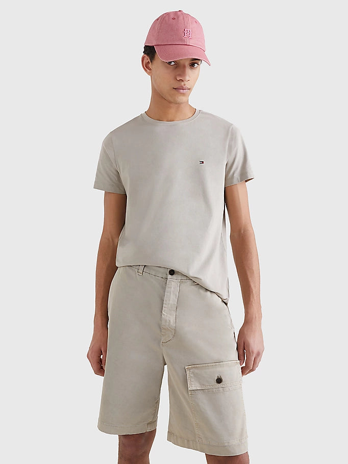 Stretch Slim Fit Tee - Stone