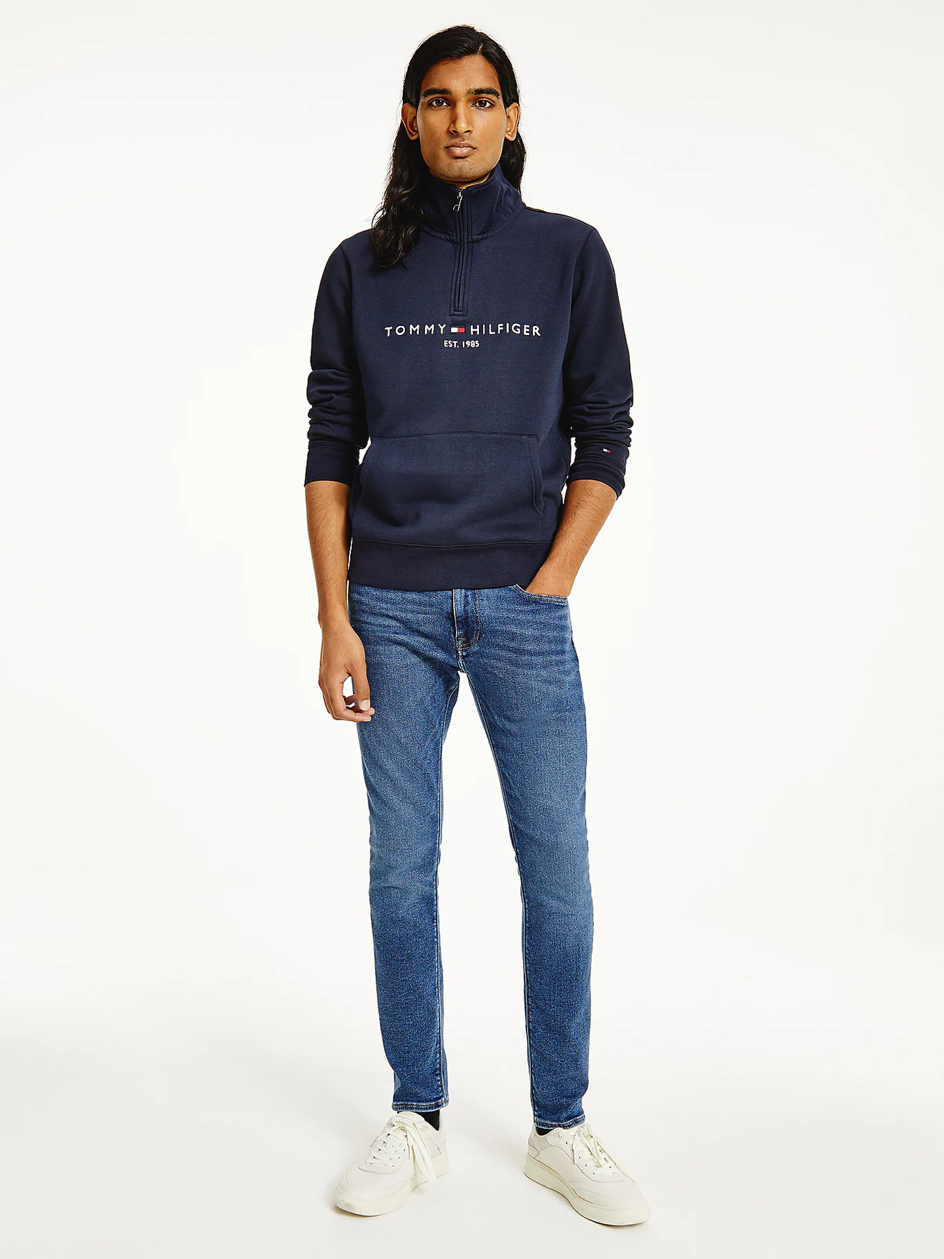 Tommy Logo Mockneck - Desert Sky