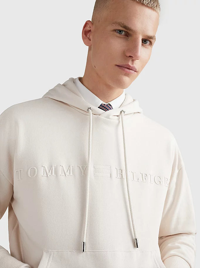 Archive Hilfiger Logo Hoody - Feather White