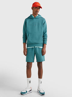 Hilfiger Curve Logo Hoody - Frosted Green