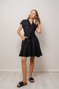 Addison Linen Dress - Black
