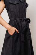 Addison Linen Dress - Black