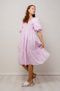 Cheri Stripe Dress - Pink/White