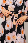 BasiraIW Wrap Dress - Pink Poetic Flower
