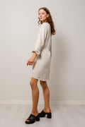 Viva Ls Short Linen Dress - Sandshell