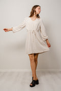 Viva Ls Short Linen Dress - Sandshell
