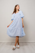 Cheri Stripe Dress - Blue/White