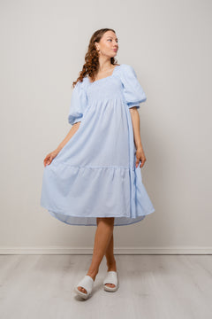 Cheri Stripe Dress - Blue/White