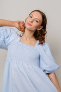 Cheri Stripe Dress - Blue/White