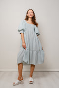 Cheri Stripe Dress - Green/White
