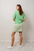 Liliana Me 2/4 Knit O-Neck - Absinthe Green Melange
