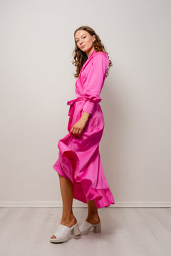 Iza Maxi Dress - Lipstick Pink