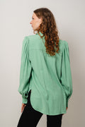 Viva Ls Linen Top - Absinthe Green