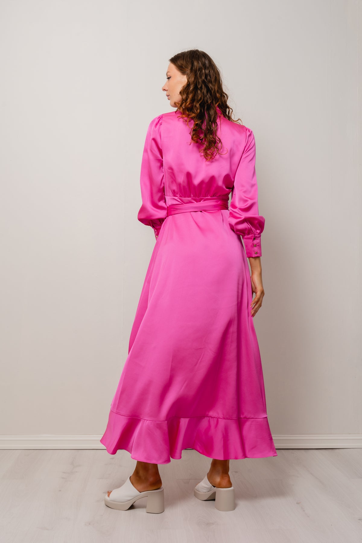 Iza Maxi Dress - Lipstick Pink