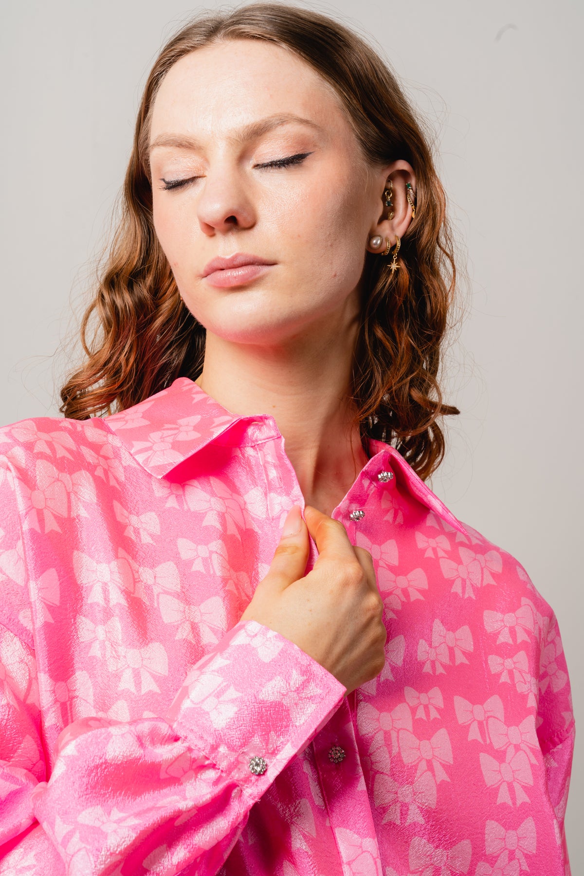 Gina Shirt - Bow Pink