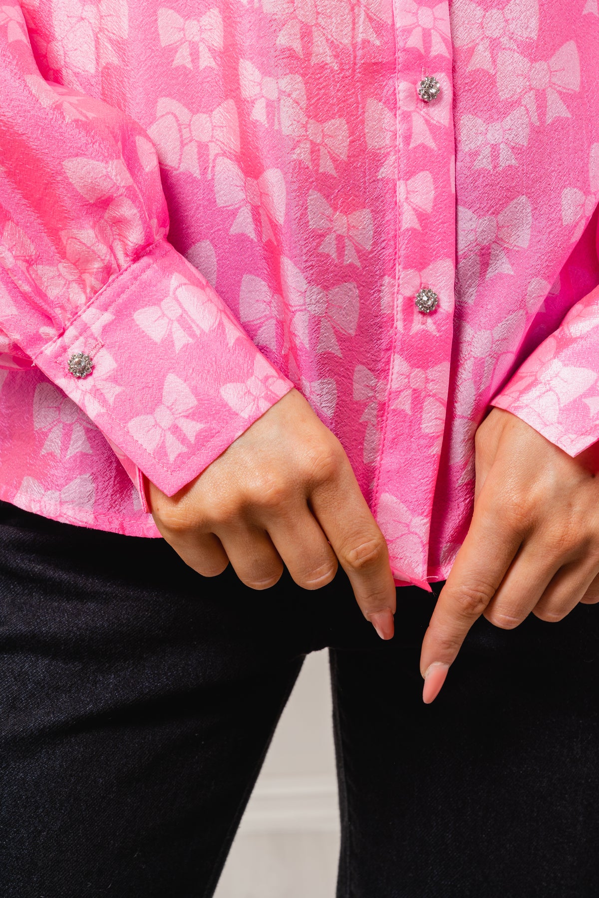 Gina Shirt - Bow Pink