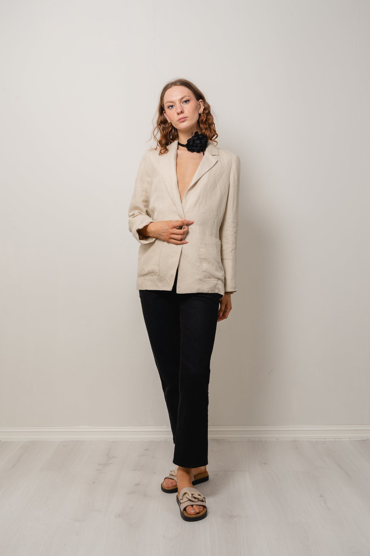 Casual Linen Sb Blazer - Light Sandalwood