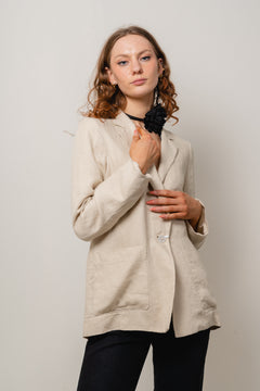 Casual Linen Sb Blazer - Light Sandalwood