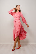 Iza Midi Dress - Coral