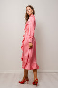 Iza Midi Dress - Coral