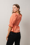 Georgia Top - Papaya Check