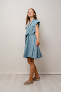 Addison Linen Dress - Dusty Teal