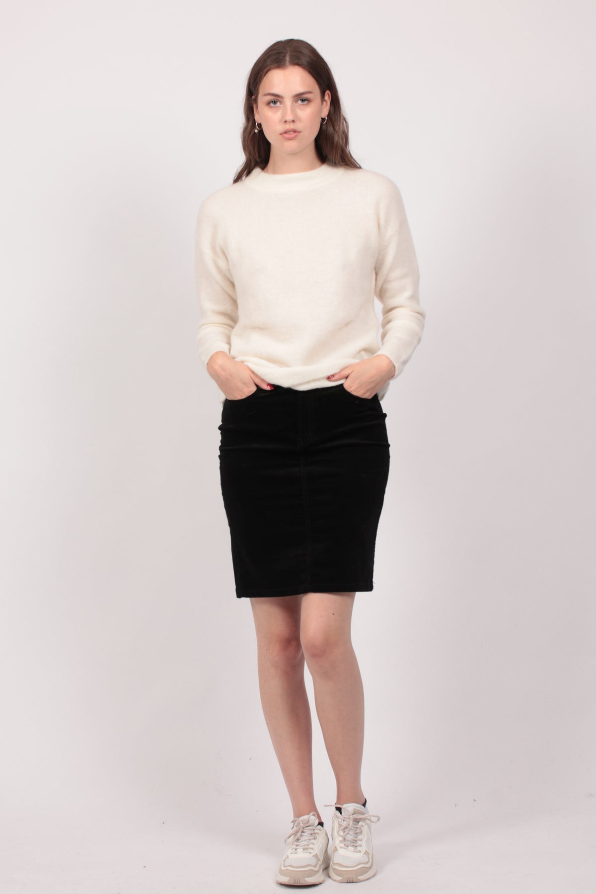PapinaIW O-neck Pullover - White Smoke - InWear - Gensere - VILLOID.no