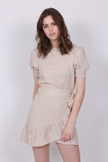 Serena Linen Dress - Beige - Ella & il - Kjoler - VILLOID.no